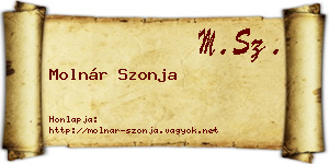 Molnár Szonja névjegykártya