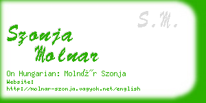 szonja molnar business card